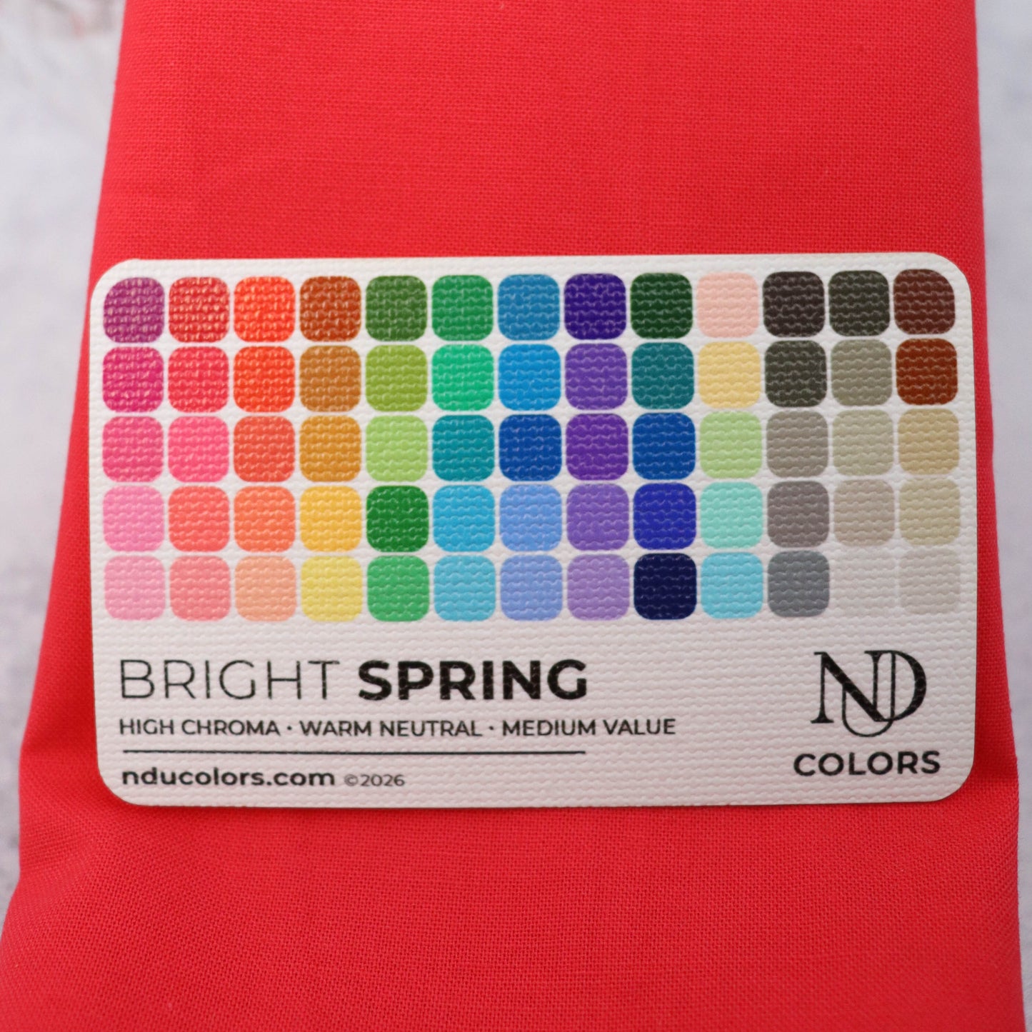 Bright Spring Color Card with vinyl sleeve