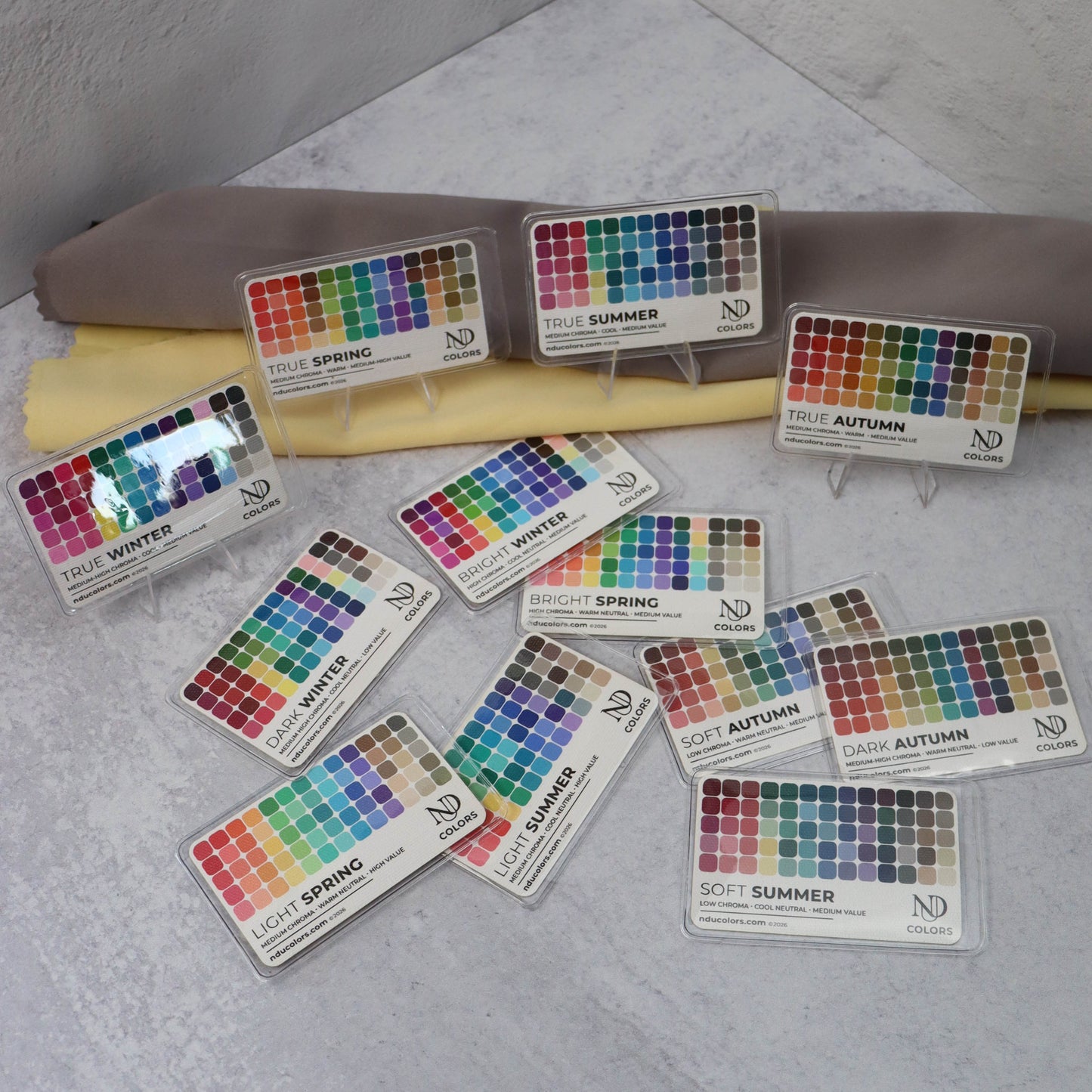 Bright Winter Color Card with vinyl sleeve