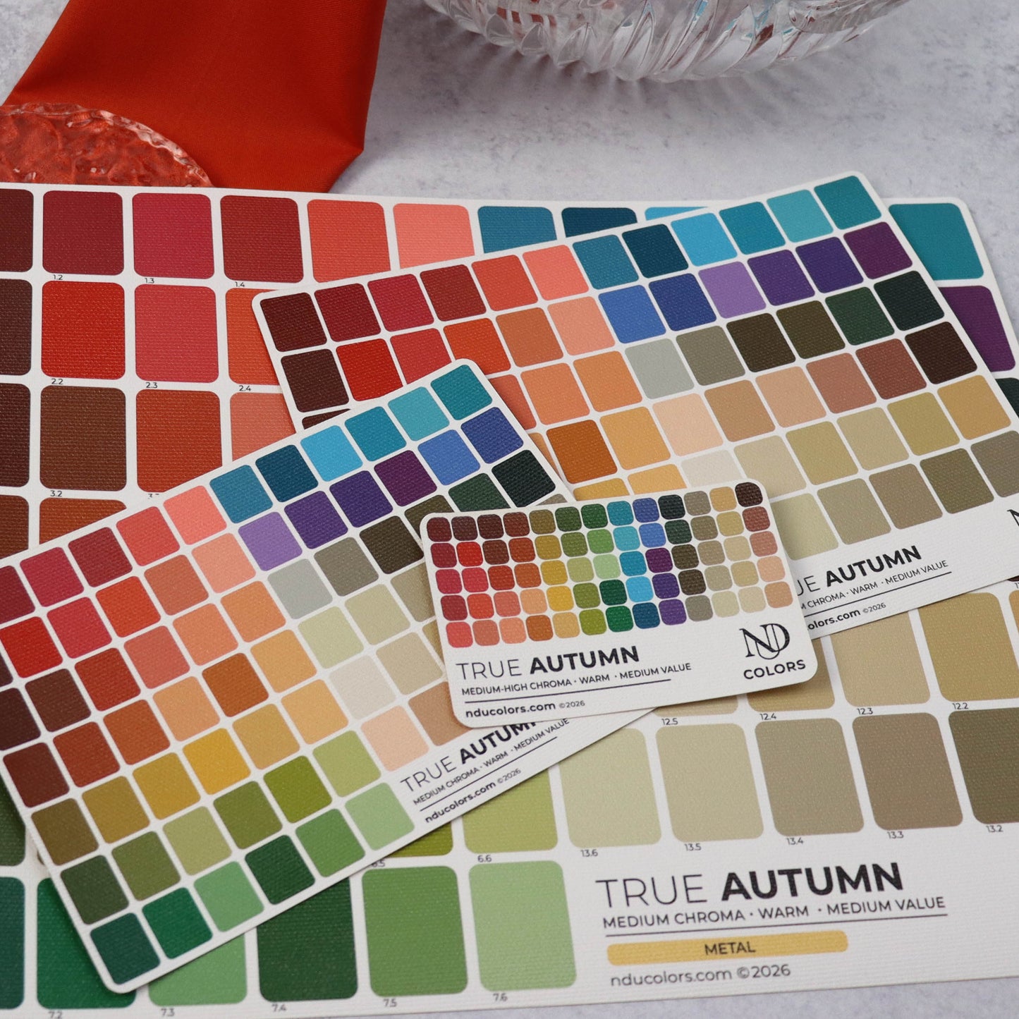 True Autumn Color Card with vinyl sleeve