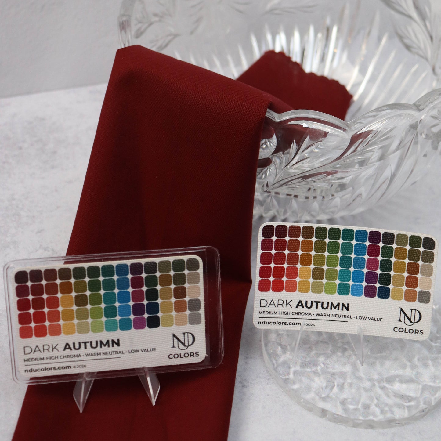 Dark Autumn Color Card with vinyl sleeve
