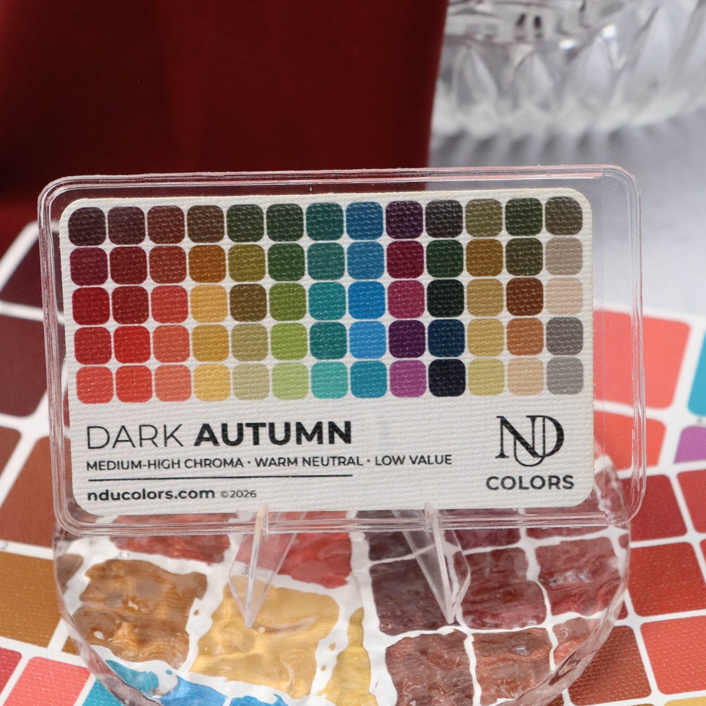 Dark Autumn Color Card with vinyl sleeve