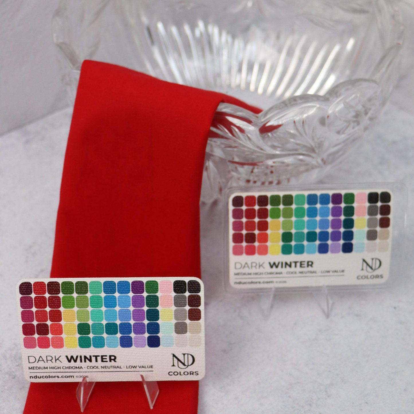 Dark Winter Color Card with vinyl sleeve