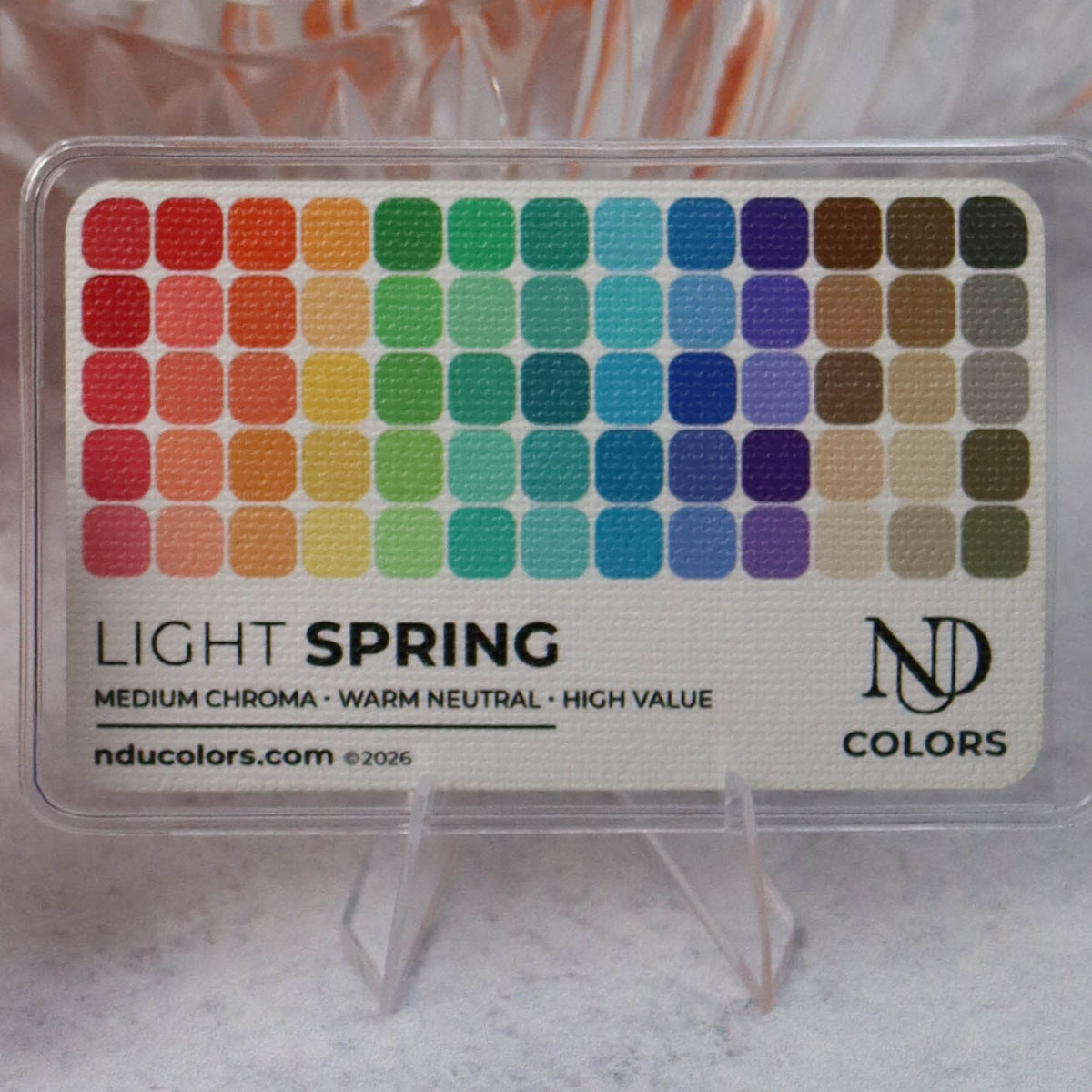 Spring Color Ng Light Spring Color Card with vinyl sleeve – NDU Colors
