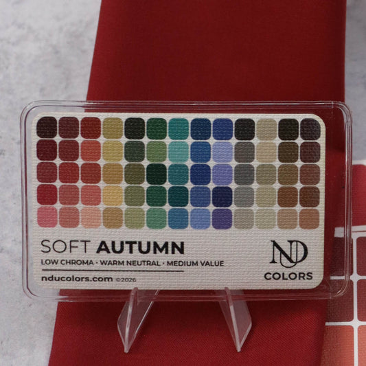 Soft Autumn Color Card with vinyl sleeve