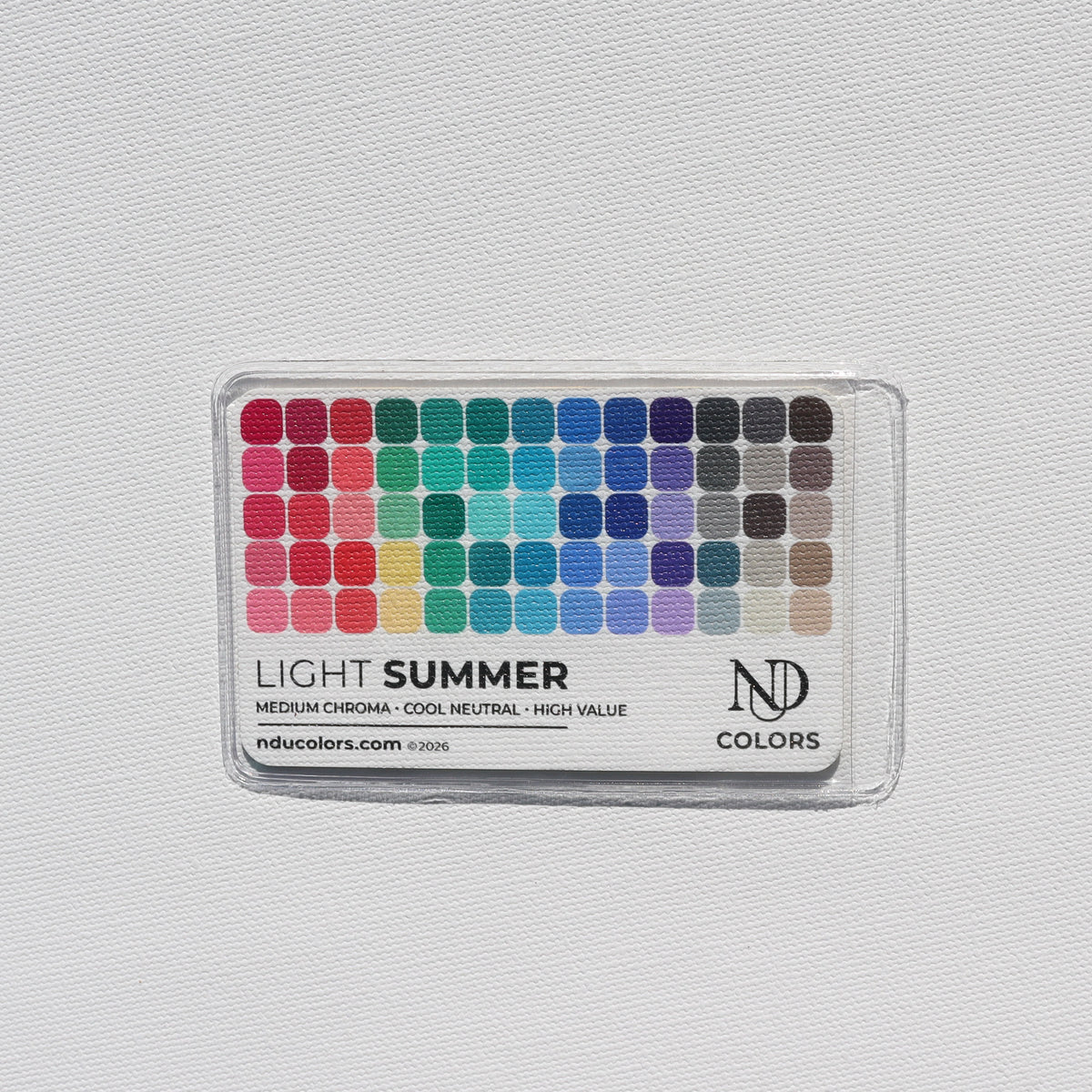 Light Summer Color Card with vinyl sleeve – NDU Colors