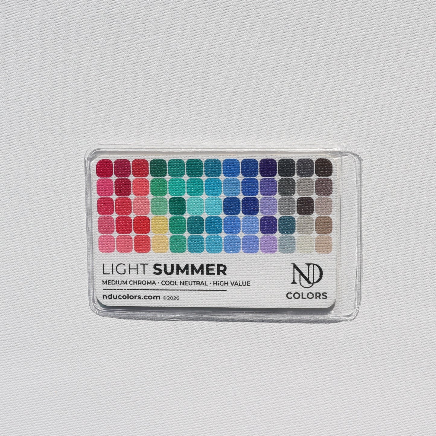 Light Summer Color Card with vinyl sleeve