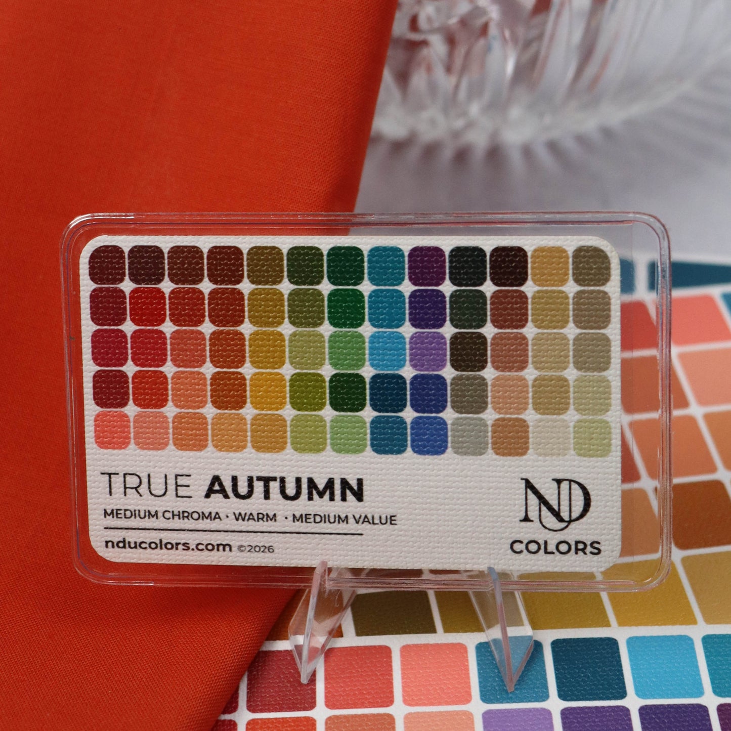 True Autumn Color Card with vinyl sleeve