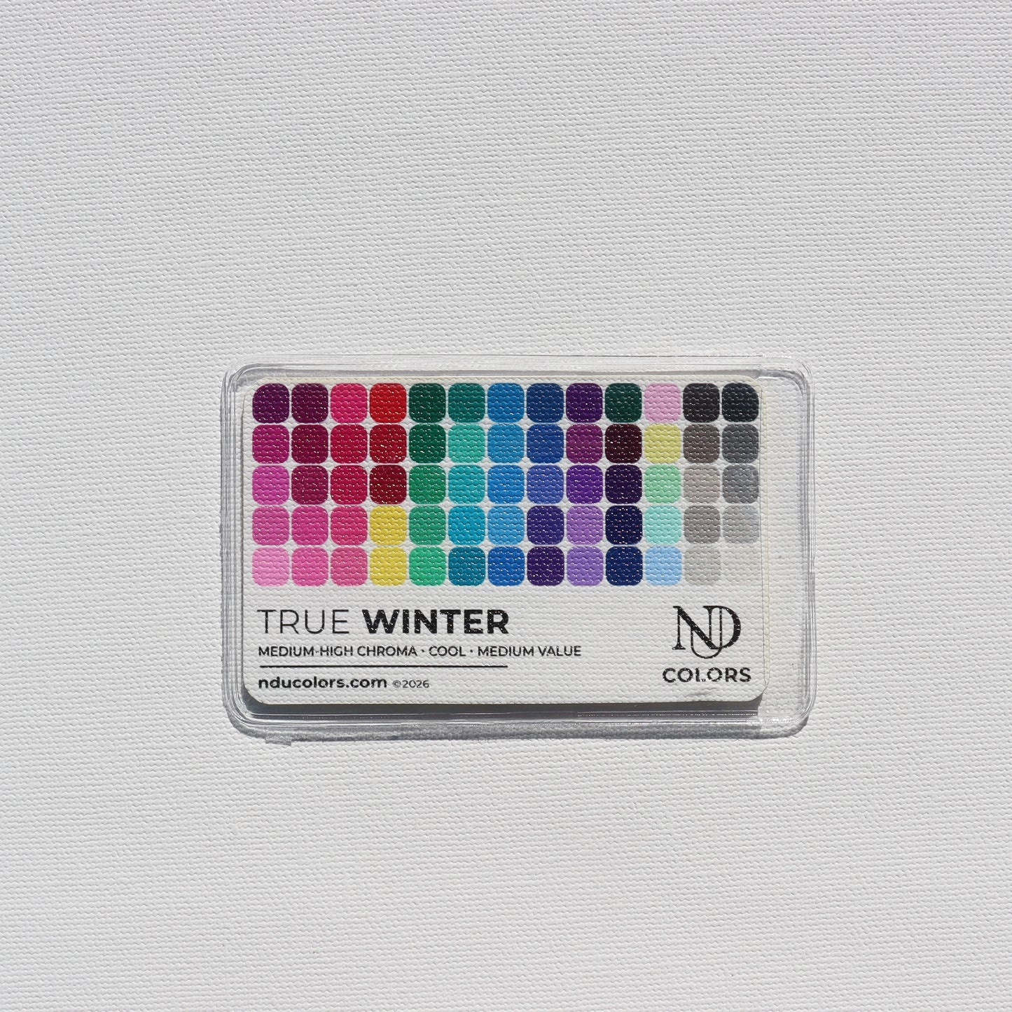 True Winter Color Card with vinyl sleeve